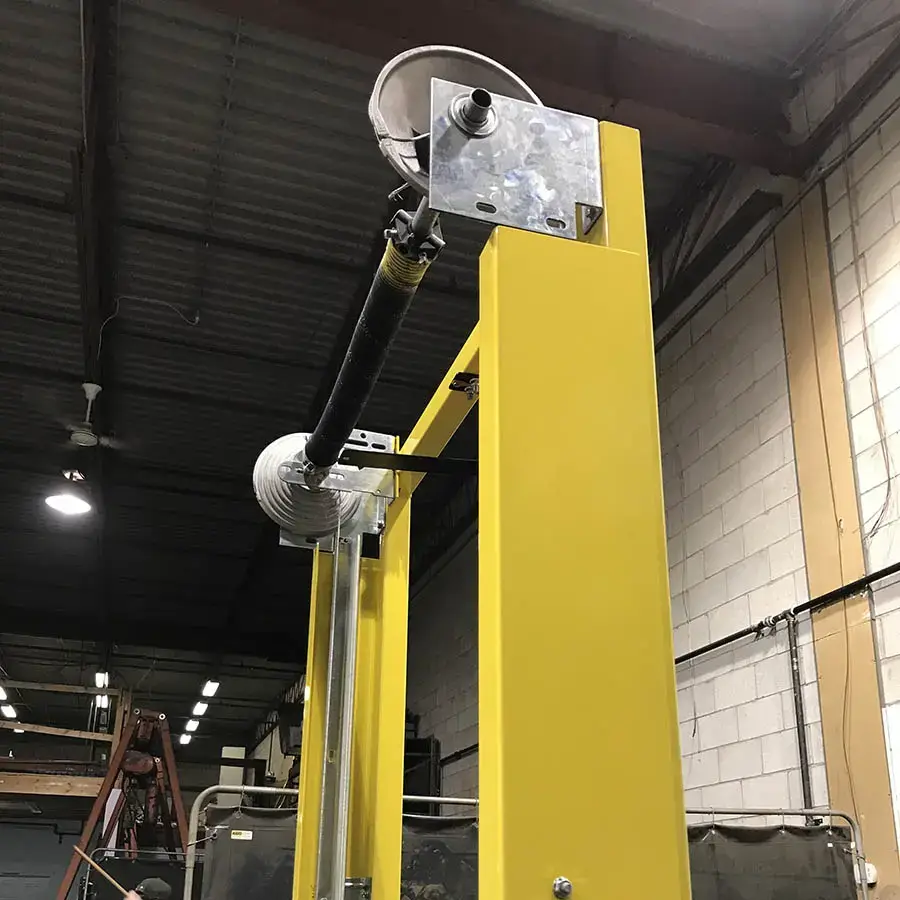 counterbalance doors for machine guards